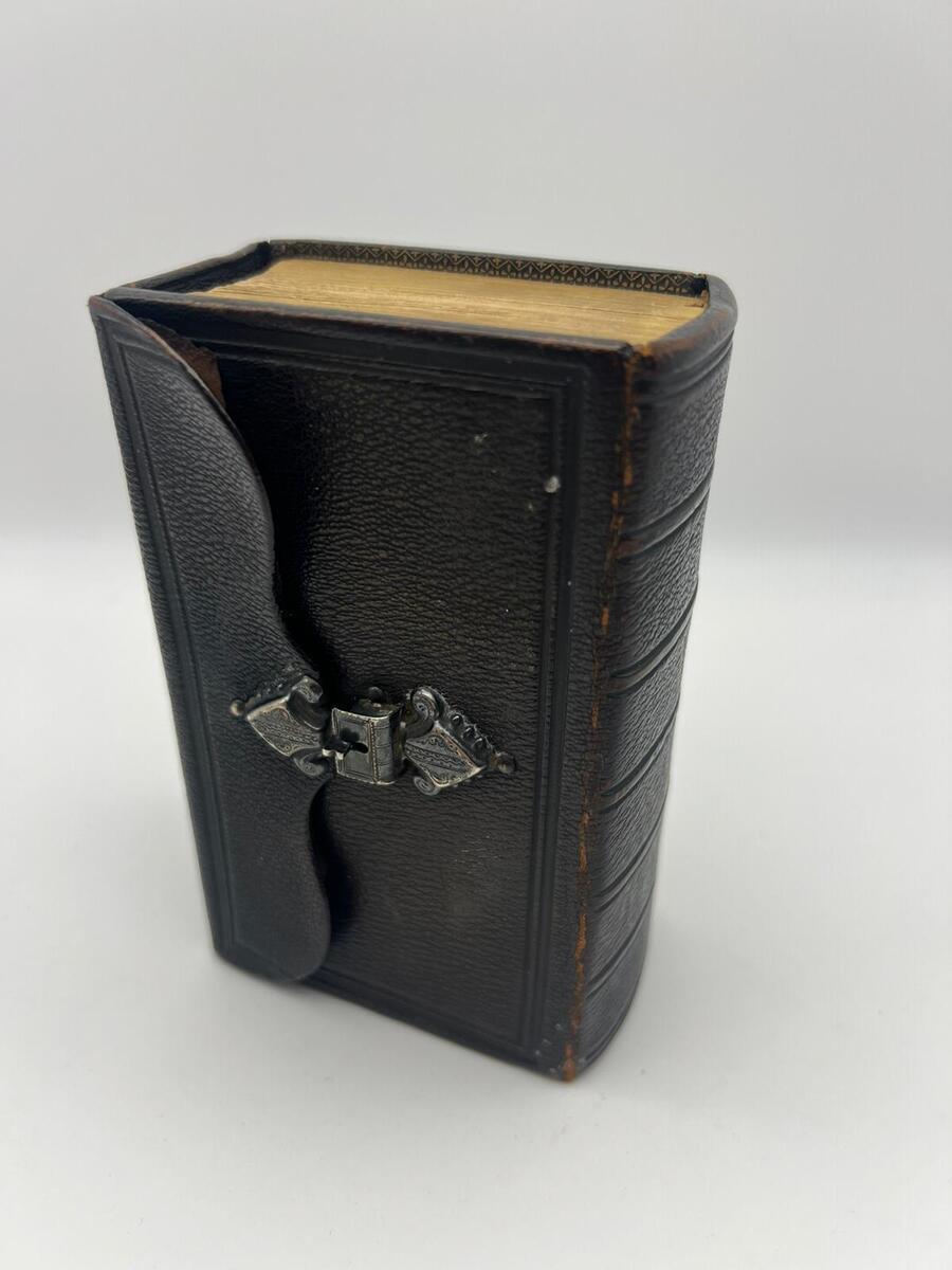 Nederlandse Statenbijbel - Het nieuwe testament - 1909 - leren band met zilveren slot 