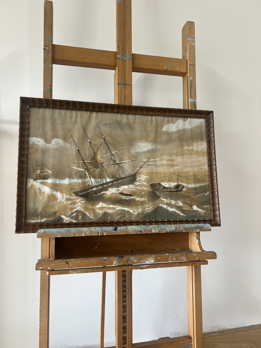 Tekening “redding op zee”