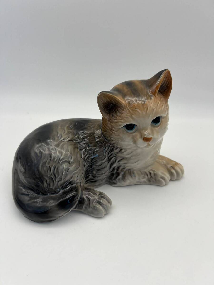 Duitse keramische kat - handgemaakt kunstwerk 