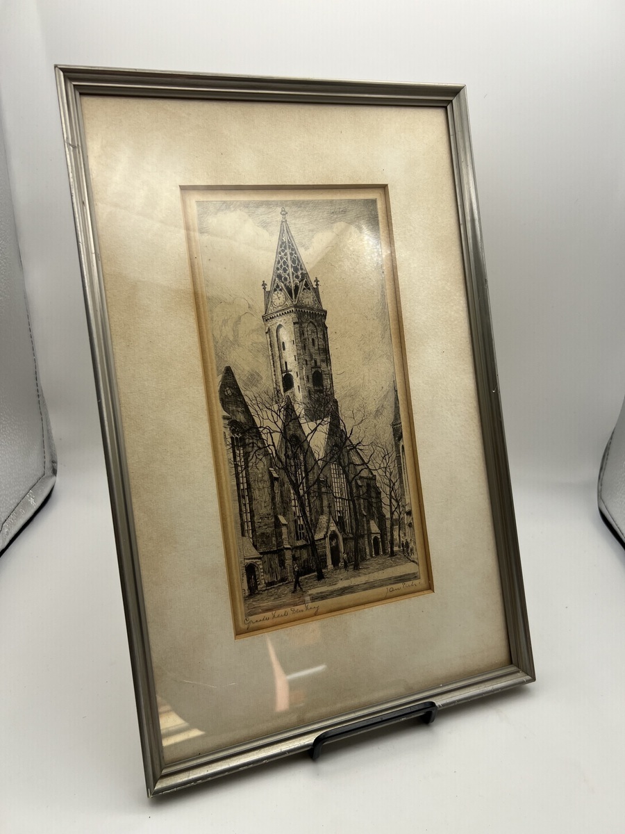 Jan Sirks - Groote kerk Den Haag / ets