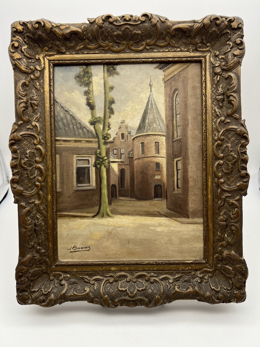 Schilderij met stadsgezicht van Assen
