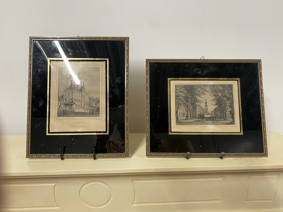 Antieke staalgravures – Bolsward en Joure, Friesland (ca. 1858)