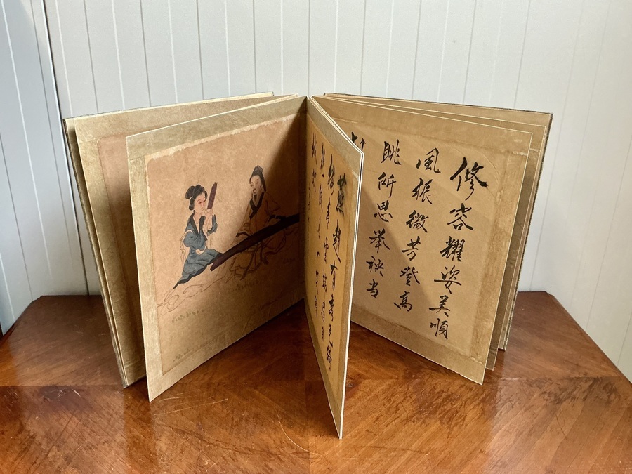 Chinees album met schilderingen en kalligrafie – figuren en teksten