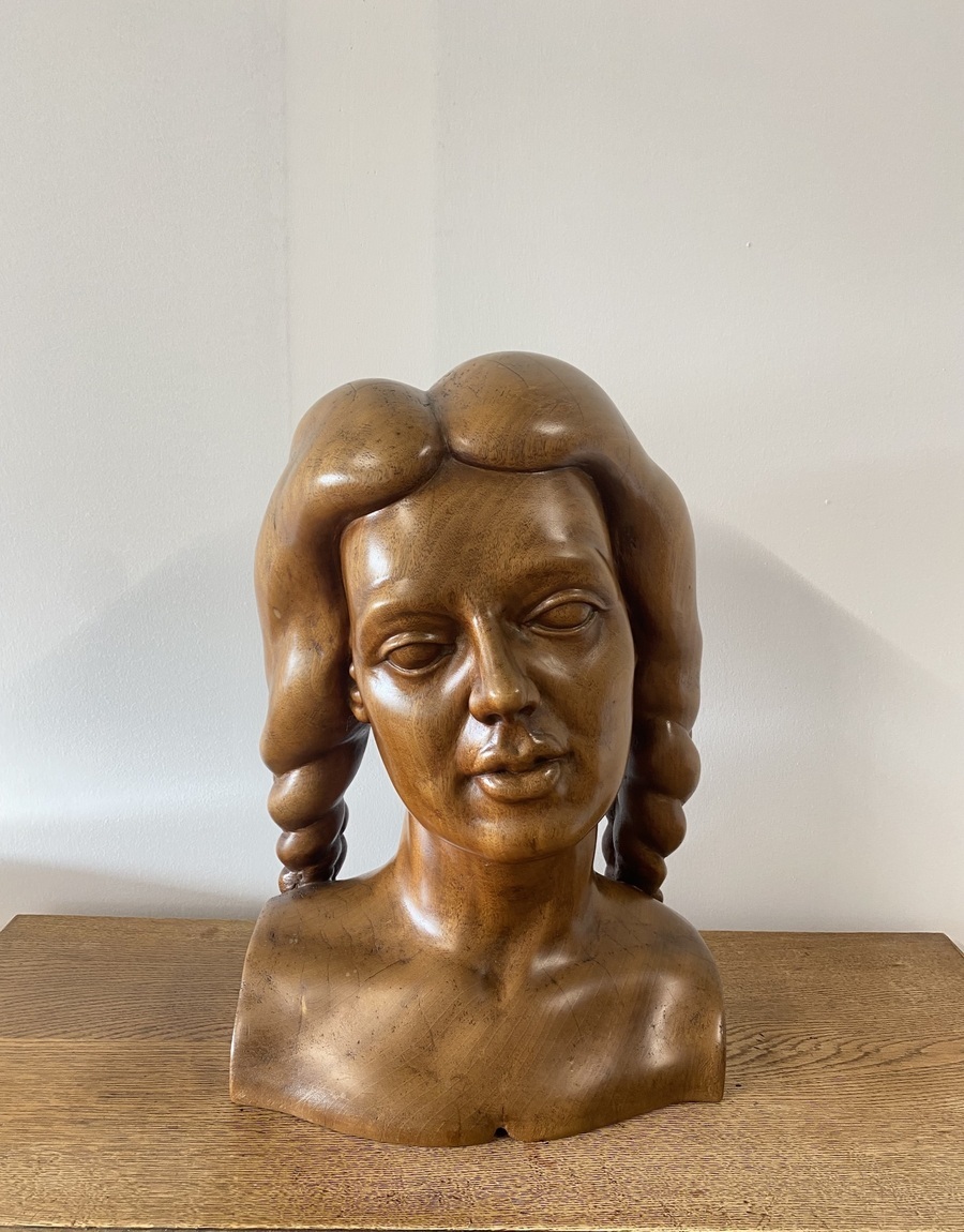 Houten sculptuur – Tony Renegerme, 40 cm