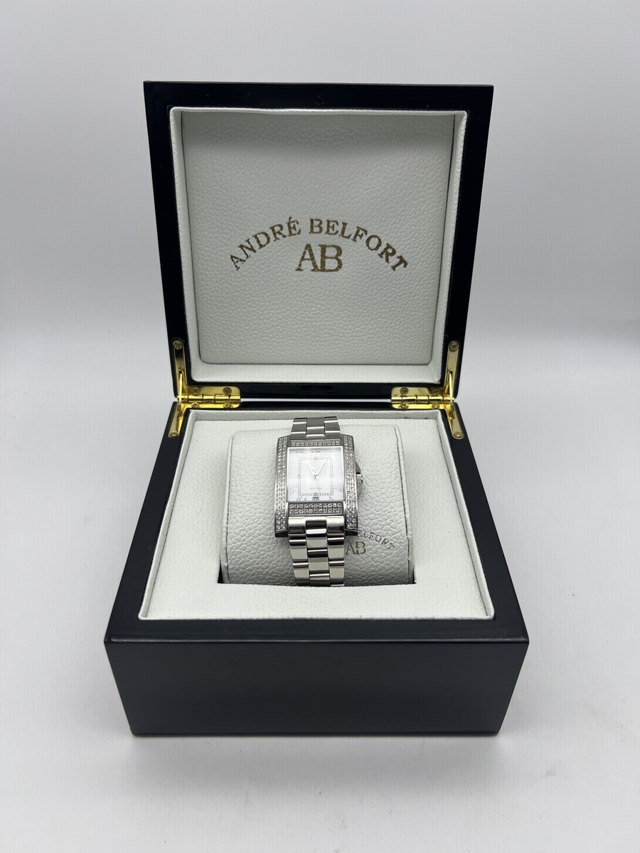Andre Belfort AB horloge - automatisch, rijkelijk bezet met zirkonia, originele doos