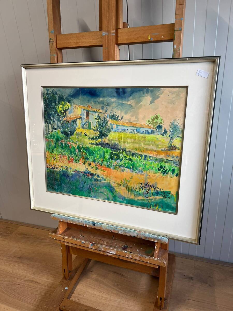 Wim Wiers – Zuid-Frans landschap met boerderij, 1969.