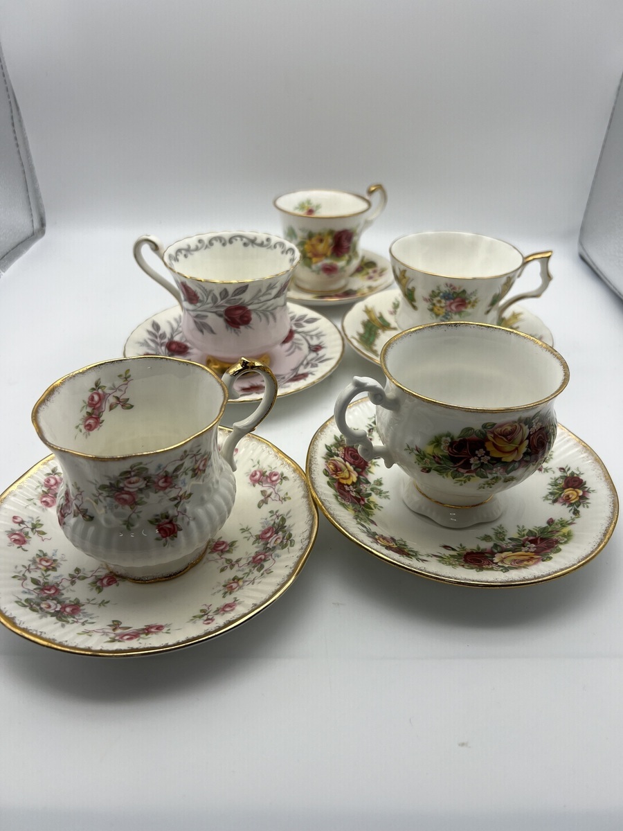Lot engelse theekoppen (5 stuks)