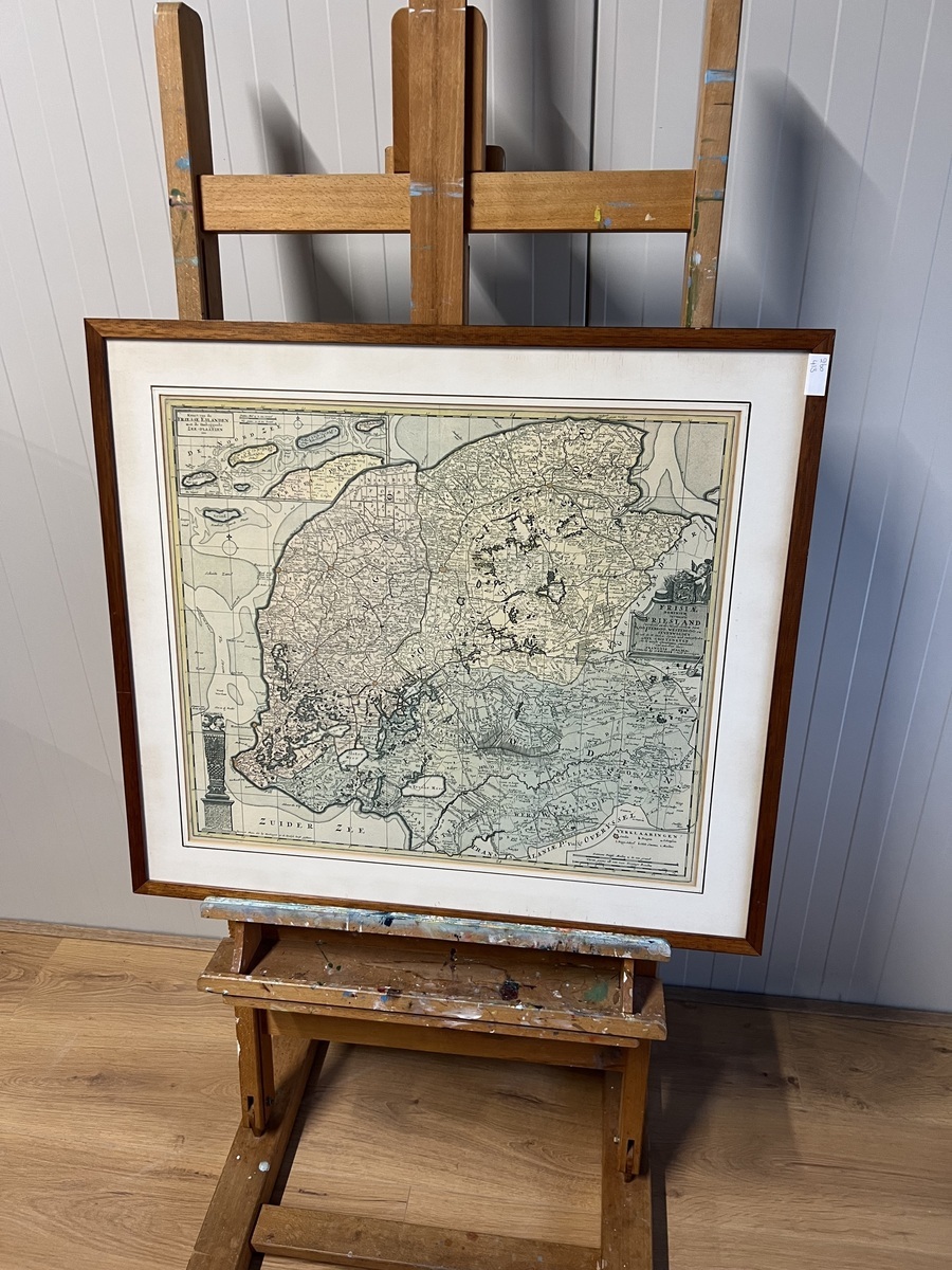Reproductie van historische kaart van Friesland – “Frisia Dominium”.