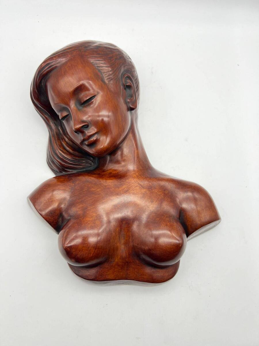 Achatit vrouwenbuste – Hans Schirmer, Duitsland, ca. 1940–1960.