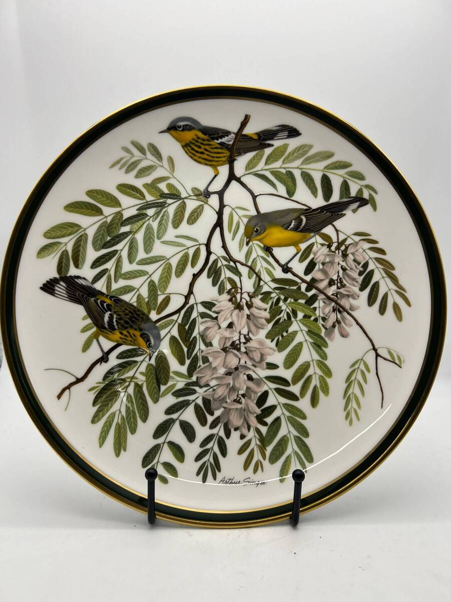 Set van 4 Franklin Porcelain “Songbirds of the World” borden – Arthur Singer.