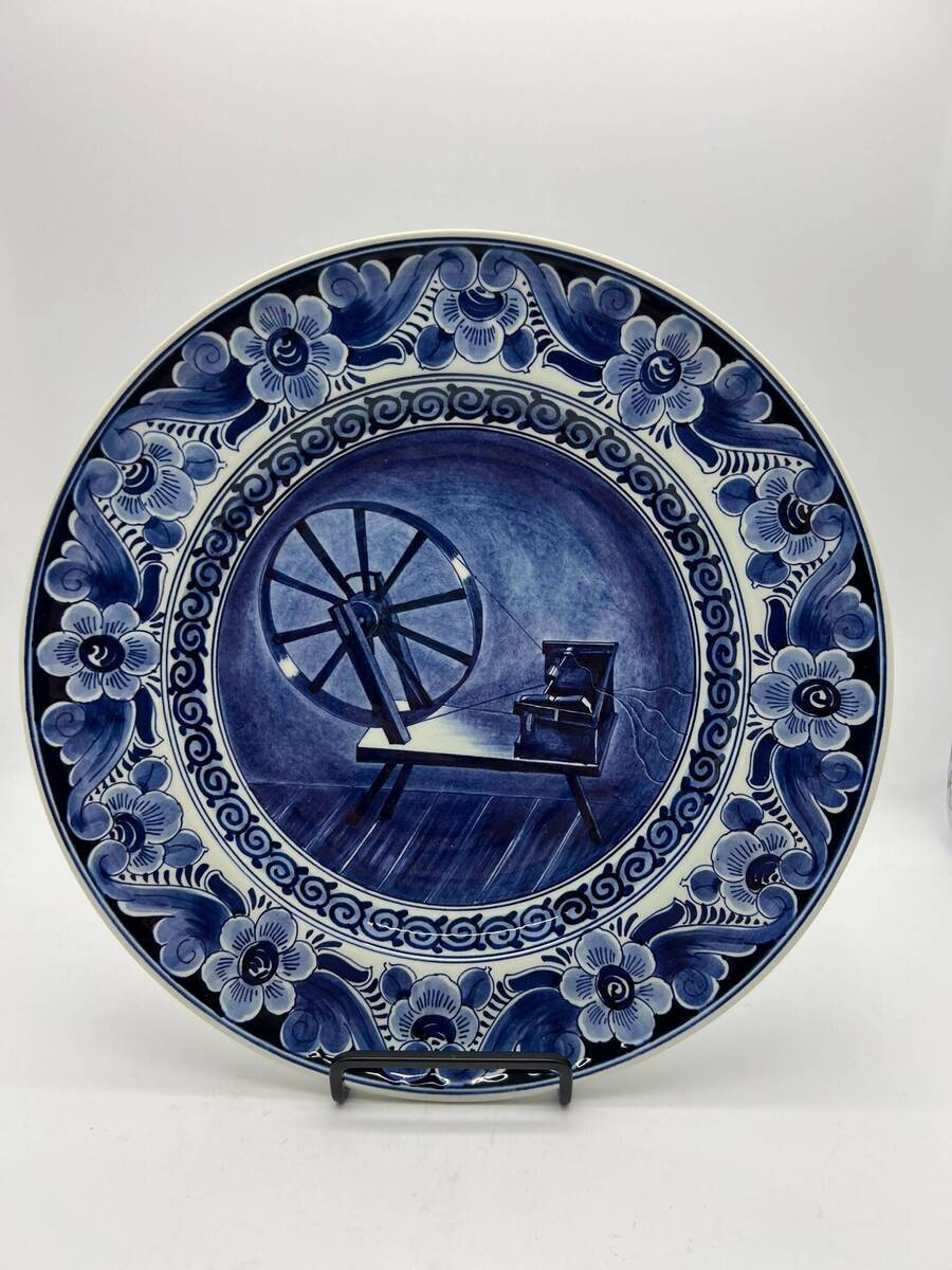Delfts blauw herdenkingsbord – Stoomweverij De Driekleur, Scherpenzeel