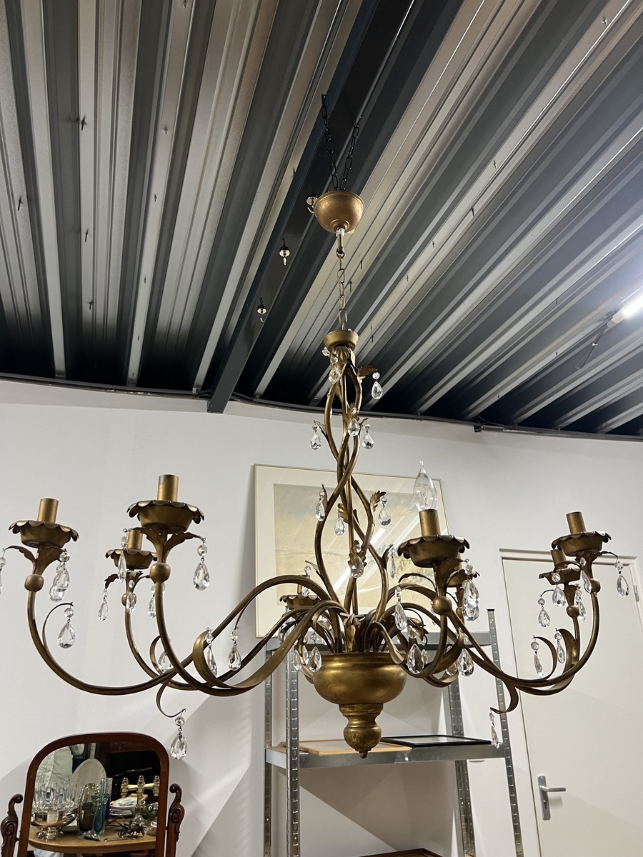 Vintage gouden kroonluchter 
